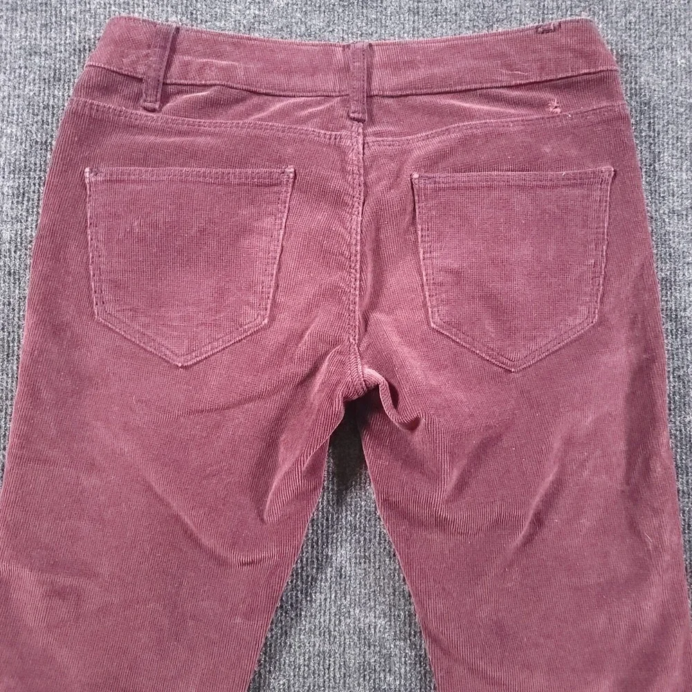 Zara Basic Women's Corduroy Skinny Pants‎ Burgundy Size 4
